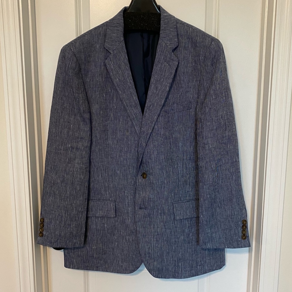 JCrew Slim Thompson Suit Jacket Navy Linen NWOT
